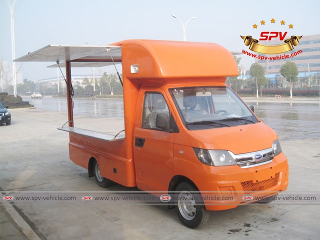 Mobile Vending Truck with Kerry Orange (All Sided Opened)